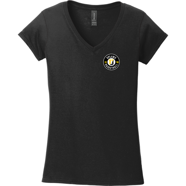 Upland Basketball Softstyle Ladies Fit V-Neck T-Shirt