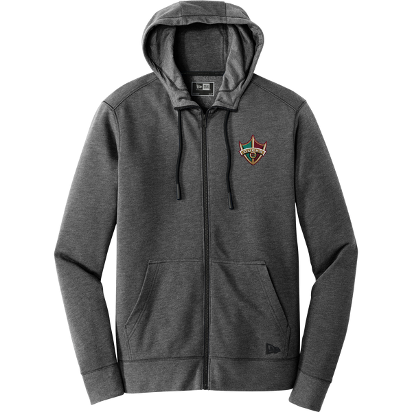 Delaware Ducks New Era Tri-Blend Fleece Full-Zip Hoodie