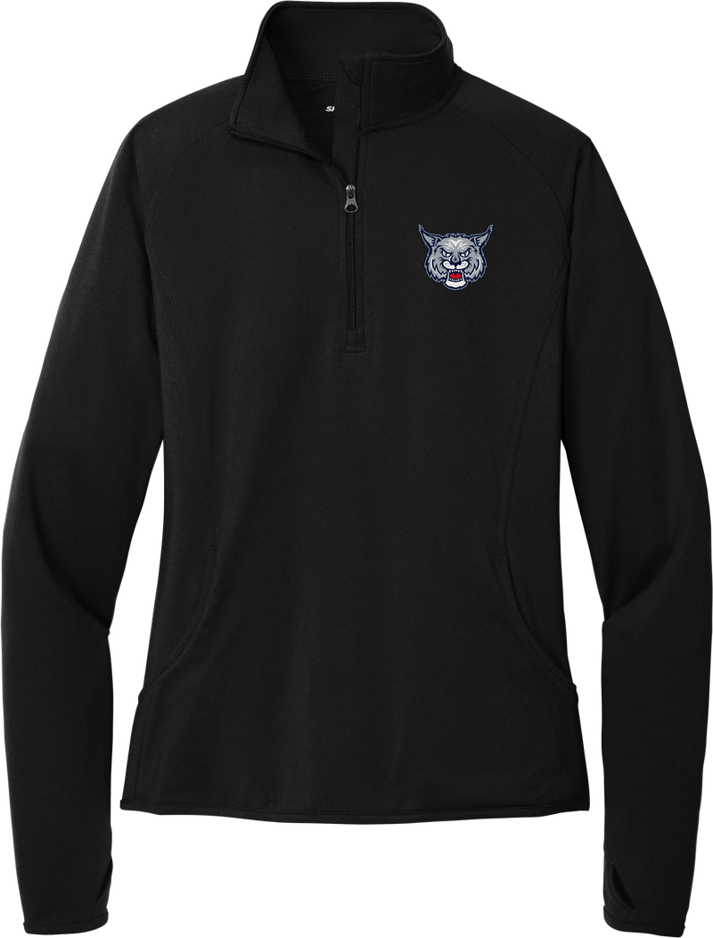 CT Bobcats Ladies Sport-Wick Stretch 1/4-Zip Pullover