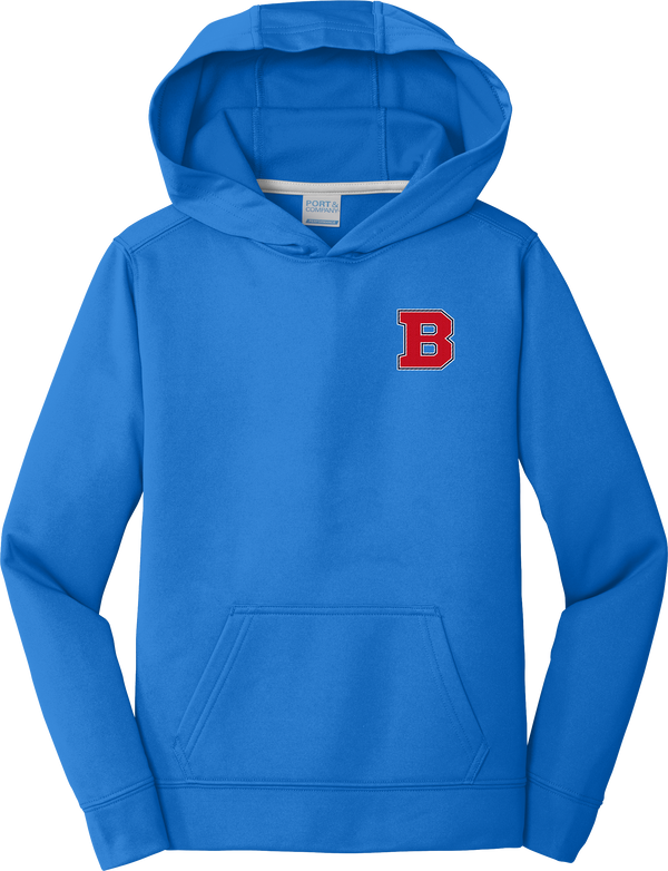 CT Bobcats Youth Performance Fleece Pullover Hooded Sweatshirt