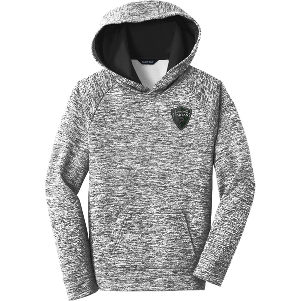 Lansing Spartans Youth PosiCharge Electric Heather Fleece Hooded Pullover