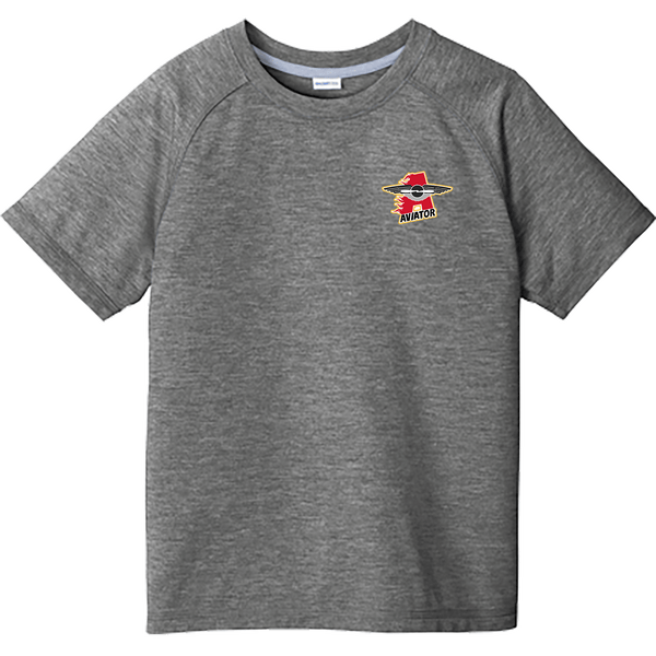 NY Aviators Youth PosiCharge  Tri-Blend Wicking Raglan Tee